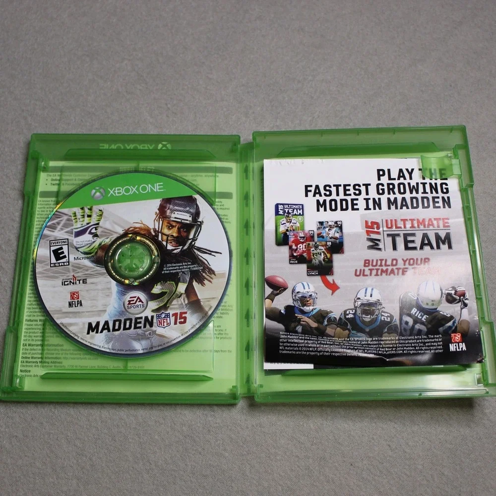 Madden NFL 15 Microsoft Xbox‎ One EA Sports Football Video Game Richard Sherman